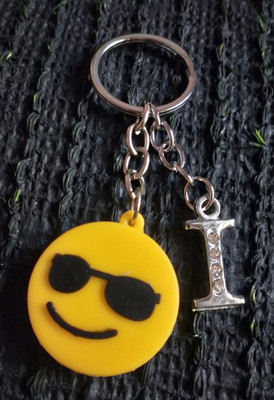 Meeko.com I Letter With Smiley Rubber Key Chain 1w Key Chain