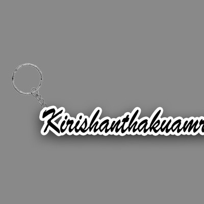SY Gifts SYG Kirishanthakuamri Name Keychain White And Black Key Chain