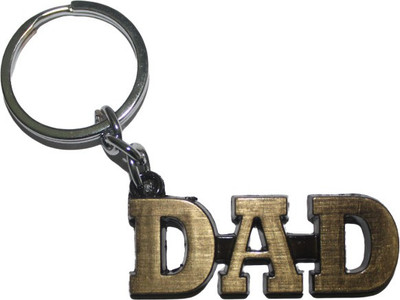 MAG BEE DAD High Quality Metal Silver Words Key Chain for Gifting Key Chain