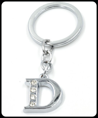 gtrp Trendy-Alphabet D Metal Key Chain For Unisex with attractive Diamond Key Chain