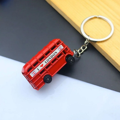 HappierYou London Red Bus Keychain | Cool Souvenir Gift 3D Die Cast London Bus Key Chain