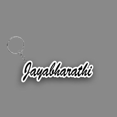 Prihit NEW_BBG Jayabharathi Name Keychain White And Black Key Chain