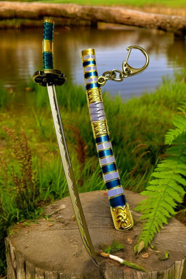 gtrp UNSHARPED Metal KATANA Keychain with cover - Multicolor Code35 Key Chain