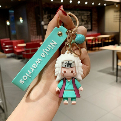 Mubco Naruto Jiraiya 3D Keychain | Strap Charm & Hook | PVC Anime Cartoon Model Gift| Key Chain