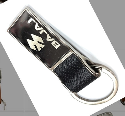 Jdp Novelty Leather Metal Keychain for Bike.Rectangular Shape. Key Chain