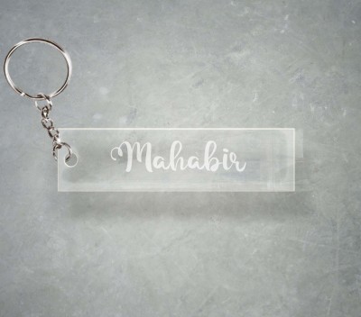 SY Gifts Mahabir Name Transparent Engraving Keychain F1 163 Key Chain