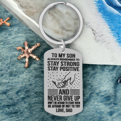 Shiv Jagdamba Valentine Gift To My Son Always Remember Steel Keychain LCShivKey202406 Key Chain