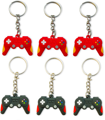 Kashcarts 6 Pieces 3D Gaming Controller Key Chain