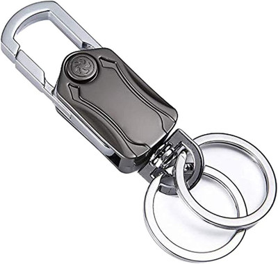 SYADEL 5 in1 Multifunction Heavy Duty Bottle Opener Dual Ring Metal Keychain for Men Key Chain