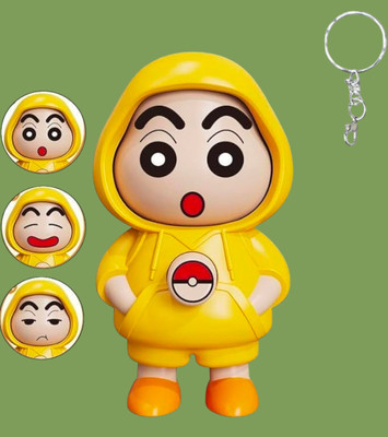 AirSoft Cute Shinchan Cartoon Toy Expression Change Gift Desk Collectible Figure Key Chain