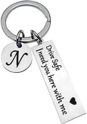 MOHIT CRAFT N latter Drive Safe Keychain Gifts for Boyfriend Couple Husband Dad Birthday Key Chain