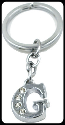 gtrp Trendy-Alphabet G Metal Key Chain For Unisex with attractive Diamond Key Chain