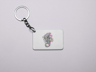 Rushaan Skull Coming On Rapid Speed-Printed Acrylic Keychains(Pack Of 2) Key Chain