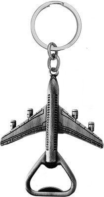 M Men Style Airplane Metal Keychain Travel & Aviation Lovers Key Ring Grey SKey2025510 Key Chain