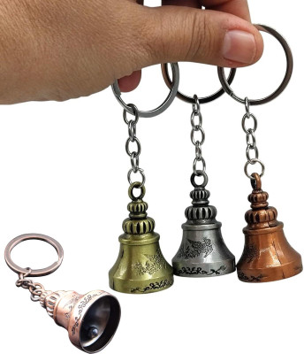 CLICKVENTA Guardian Bell, Tibetan Metal Keychain, Temple Bell for Car, Bike Key Chain Key Chain