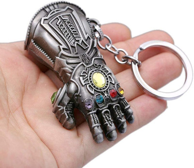 YAANATURAL Avengers Thanos hand with Stone & Double-Bladed Sword KeyChain Key Chain
