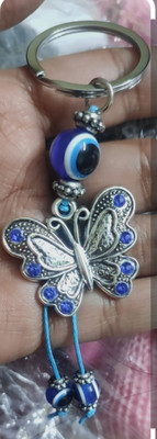 WHITE POPCORN Beautiful And Amazing Evil Eye Butterfly Keychain Key Chain