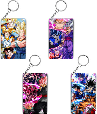 Respite Paradise Dragon Ball Anime Keychains Kit - (Set Of 4 Keychains - Style A) Anime Theme Key Chain