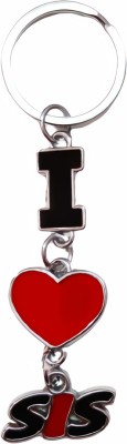 GCT I Love SIS Sister Gift (KC-2) Black Metal Keychain for Car Bike Men Women Girls Key Chain