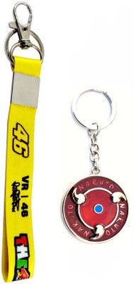 ShopTop Naruto spinning rotating keychain and yellow small 46 tag keyring Key Chain