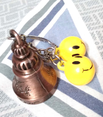 Meeko.com Smile with Lucky Guardian bell key chain for bike and scotter Key Chain