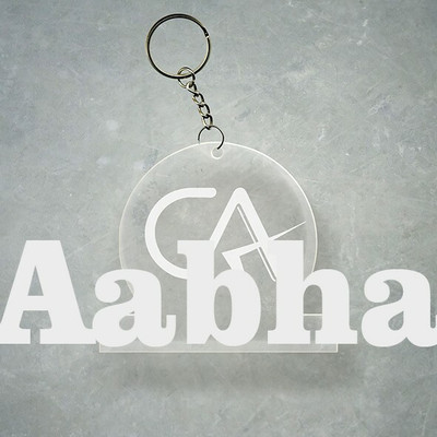 SY Gifts Chartered Accountant CA Design With Aabha Name Key Chain