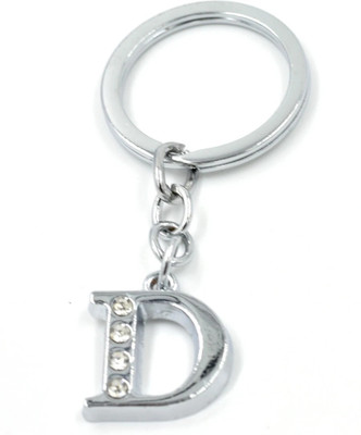 Meeko.com Alphabet D Metal Key Chain For Unisex with attractive Diamond Key Chain