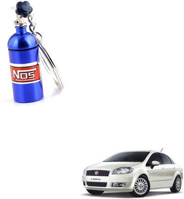 SEMAPHORE NOS Bottle Keychain Pill Box Storage Key Ring Blue for Fiat Linea Classic Key Chain