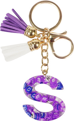 CRAFT STUDIO Fruit slices Resin Alphabet S Initial letter keychain for Boys & Girls Key Chain