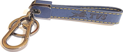 TVS blue leather Key Chain