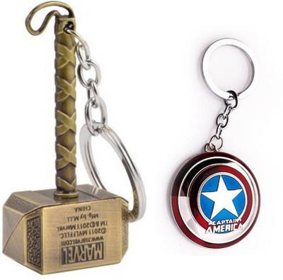 gtrp keychain-Avengers Captain America and Thor Pack of 2 Key Chain