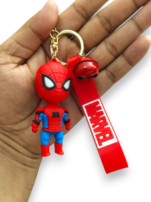 Darkleene collection 3D Big Size Spiderman Rubber Keychain Good for Gift Bag accessory Key Chain
