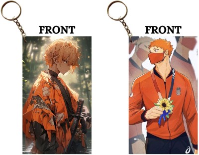 Hariyaali Enterprises LLP ZENITSU TRAINING HARD X HINATA NATIONAL TEAM Unique Style 2 pcs Combo Key Chain