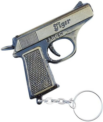 Shilpmart Tiger British Vintage Style Pistol Design Metal Key Chain
