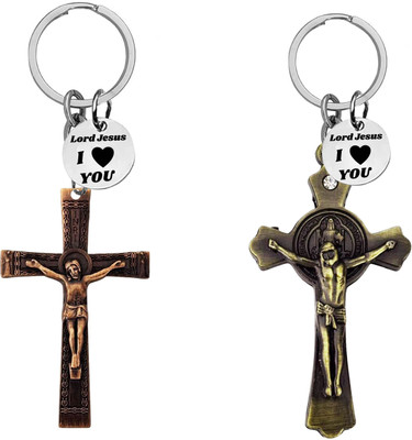 The Men Gift Jesus cross and Crucifix Design Keychains ShivkeyCom665-663 Key Chain