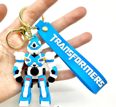 HappierYou Transformers Robot 3D Silicone Keychain with Bagcharm Key Chain