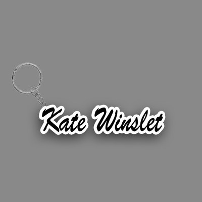 SY Gifts SYG Kate Winslet Name Keychain White And Black Key Chain