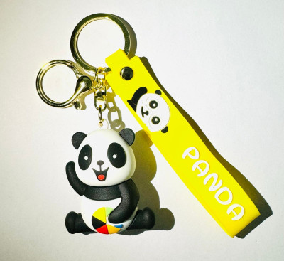 SRG Cutie Yellow Strap Panda Keychain with Hook Key Chain