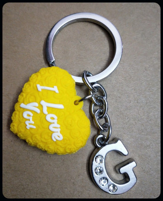 Meeko.com Heart With G Letter Bike 01-KC Key Chain