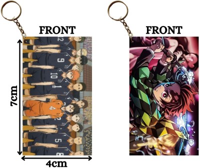 Hariyaali Enterprises LLP KARASUNO TEAM WITH LIBERO X TANJIRO WATER BREATHING Unique Style 2 pcs Combo Key Chain