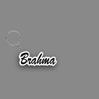SY Gifts SYG Brahma Name Keychain White And Black Key Chain