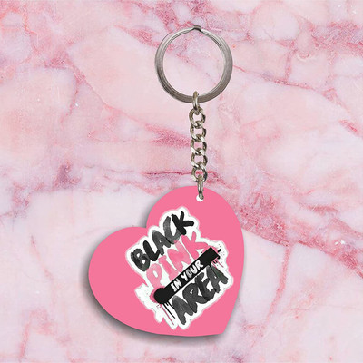 Convay Y2 Black Pink Heart Shape Key-chain SET 1 Key Chain