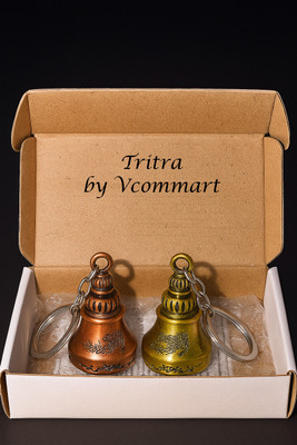 ABEL Combo of 2 Guardian Bell Keychain Tibetan Bike Car Key Chain