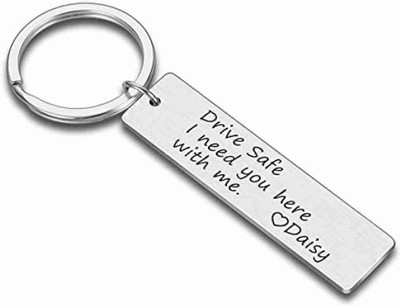 MOHIT CRAFT New Driver Gift, Engraved Drive Safe I Need You Here with Me, Couple Key Chain Key Chain