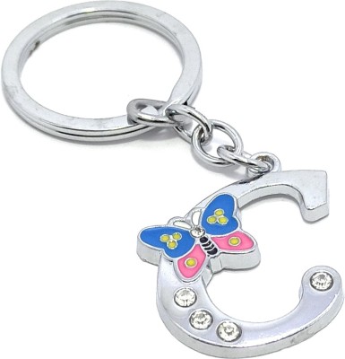 Key Era Alphabet Butterfly Letter C Initial Key Chain