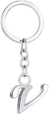 K C Alphabet Keychain Creative Charms for Handbags - V Letter Key Ring Key Chain