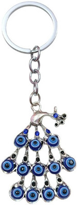 PEARLISH Evil Eye Beautiful Peacock Keychain Key Chain