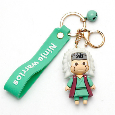 RainSound 3D Miniature Soft PVC Naruto Jiraiya anime keyring with Charm Key Chain