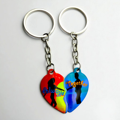 swagtreg Couple Keychain Set – Always Together Design | 2-Piece Breakable Heart Love Key Chain