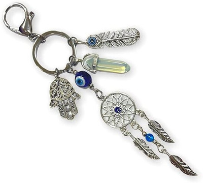 GKM Dream Catcher Evil Eye Keychain Crystal alloy Keyring for Gift men & woman Key Chain